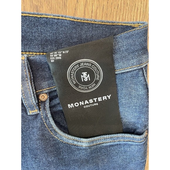 Monastery Couture Luxury Men’s Size 34 X 31 Skinny Jeans Button Fly - Picture 3 of 8